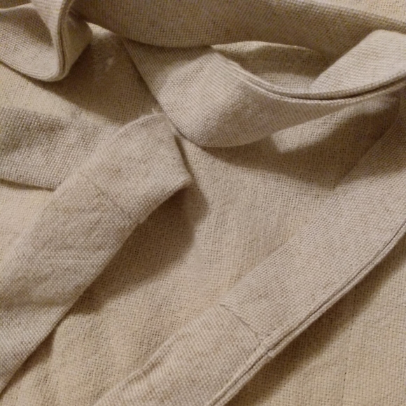 Handmade Flax Linen Grain Sack Apron Natural Oatmeal NEW Farmhouse Eco Boho Chic - Picture 10 of 12